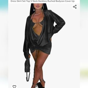 Womens clubbing outfit sexy outfits skirts crop tops leather size medium